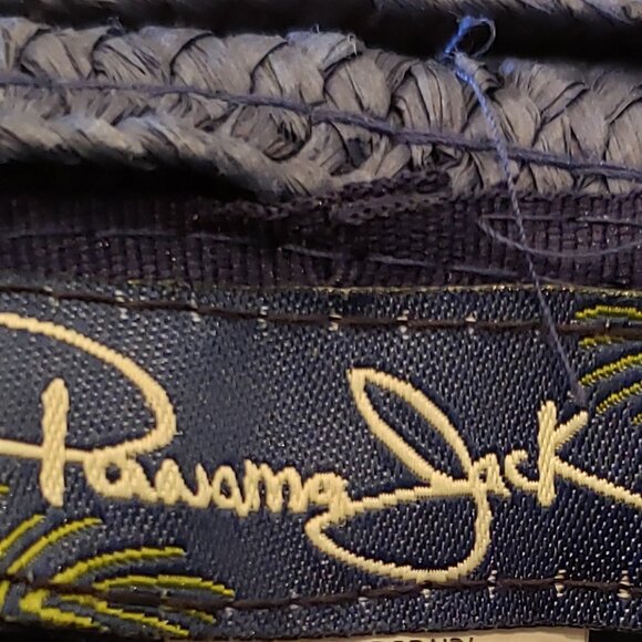 Panama Jack Navy Paper Braid Sun Hat with Beads - Picture 4 of 11